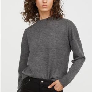 100% Merino Wool Mockneck Sweater | H&M | S